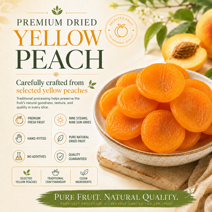 100% Pure Natural Dried Yellow Peach-Healthy blood sugar support.-NEX