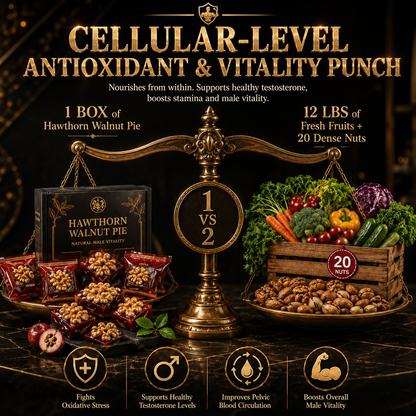 🔥 Natural Daily Fuel for Men’s Strength, Stamina & Vitality｜Hawthorn Walnut Pie -XLB 💪