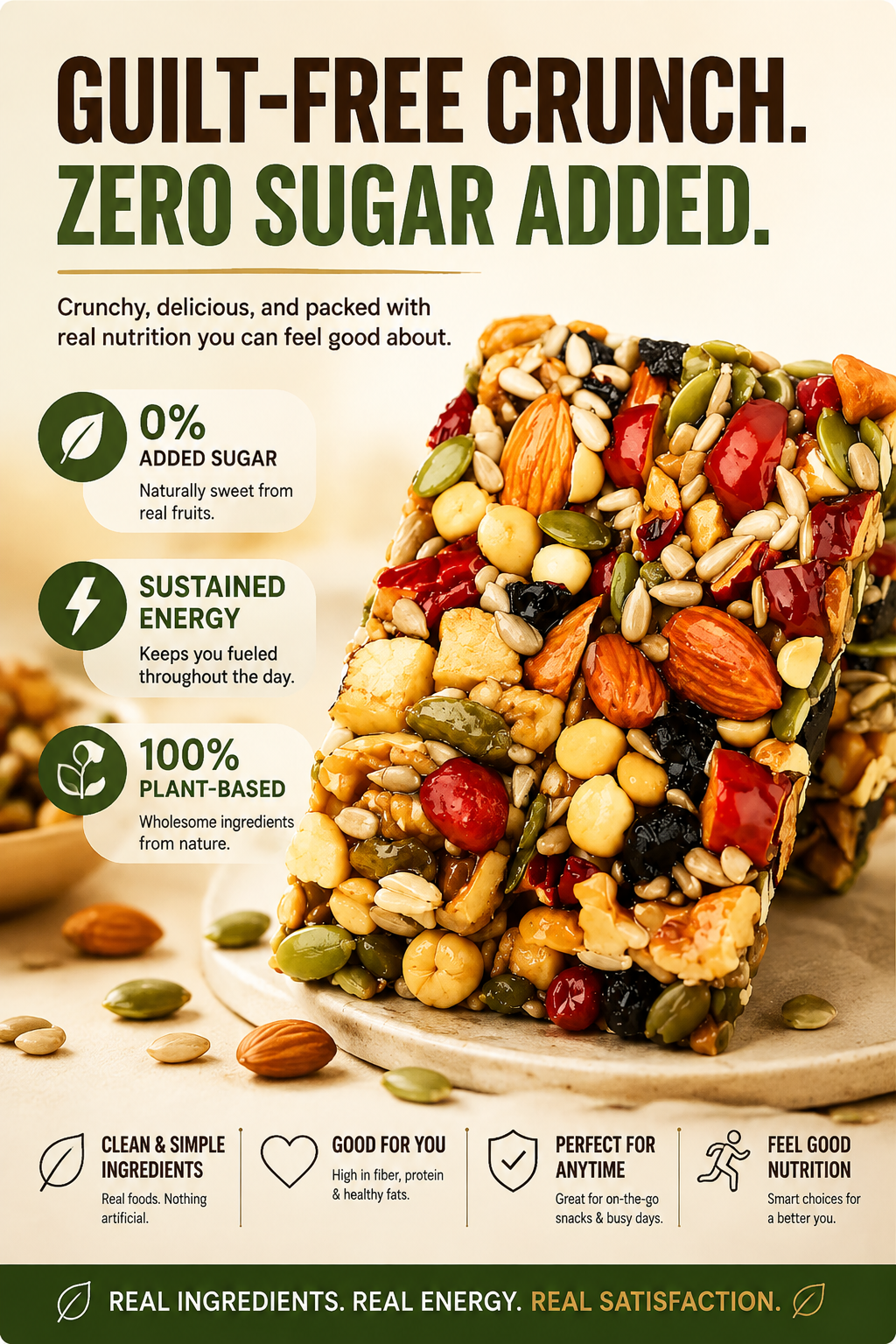 The Original Artisan Mixed Nut Pie A Delicious Blend Of 9 Premium Nuts & Fruits With Zero Added Sugar.-OKL