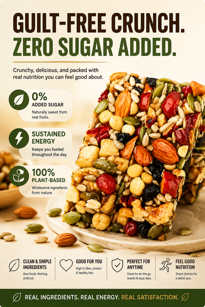 The Original Artisan Mixed Nut Pie A Delicious Blend Of 9 Premium Nuts & Fruits With Zero Added Sugar.-OKL