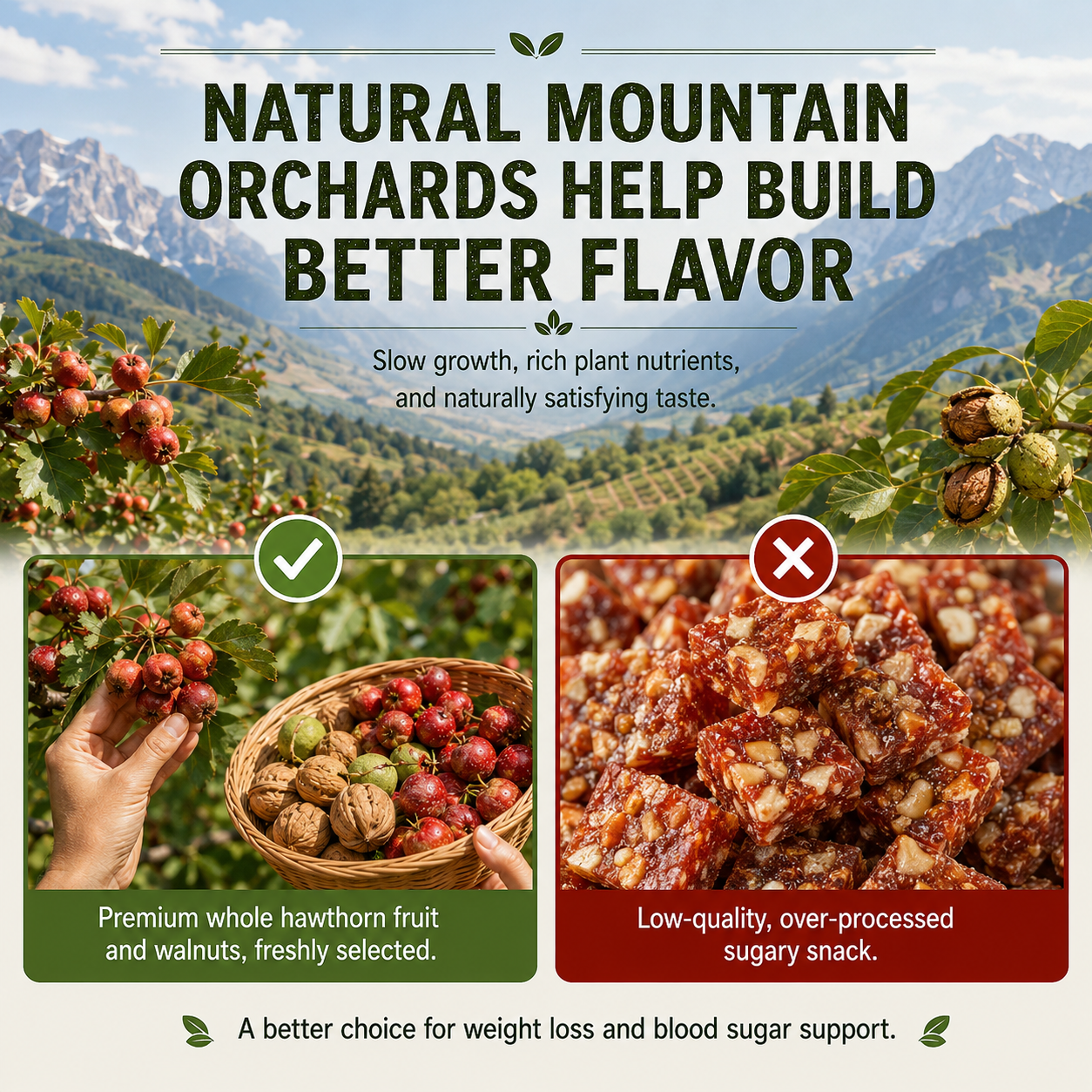 Natural Hawthorn Walnut Snack | A Smart Choice for Weight Management & Healthy Living-QZZ