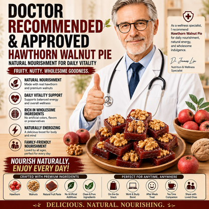 🔥 Natural Daily Fuel for Men’s Strength, Stamina & Vitality｜Hawthorn Walnut Pie -XLB 💪