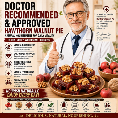 🔥 Natural Daily Fuel for Men’s Strength, Stamina & Vitality｜Hawthorn Walnut Pie -XLB 💪