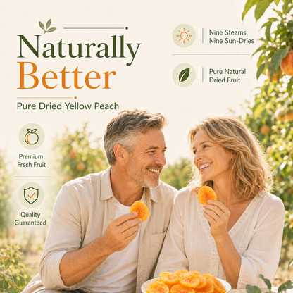 100% Pure Natural Dried Yellow Peach-Healthy blood sugar support.-NEX