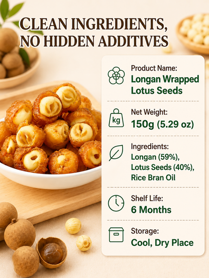 Soft & Fragrant Longan Wrapped Lotus Seeds-XLB