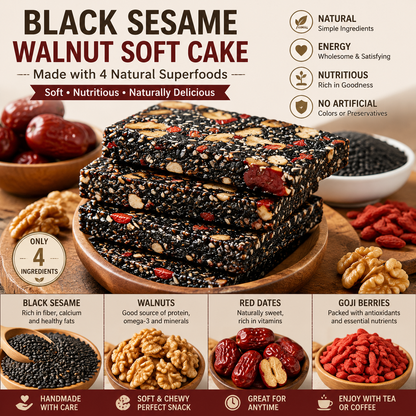 Nutritionist Recommended Black Sesame Walnut Soft Cake-SUY