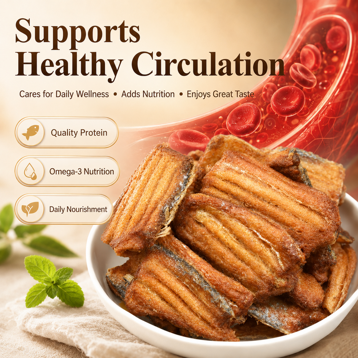 High Protein • Omega-3 Rich • Crunchy Seafood Snack for Everyday Energy & Wellness-HJY