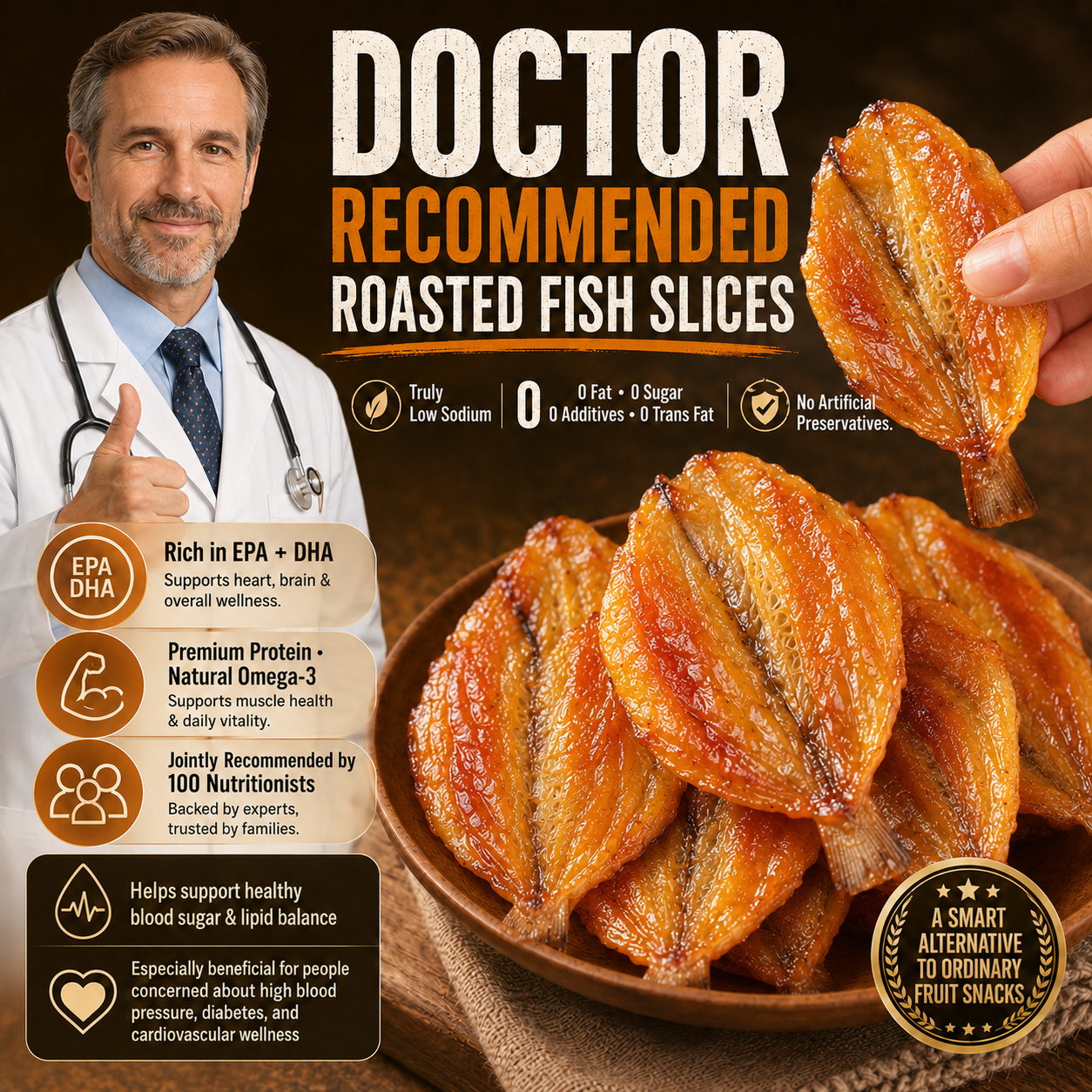 🤤100% Natural Crispy Fish Fillets-Supports Healthy Cardiovascular & Blood Sugar Levels-AUX