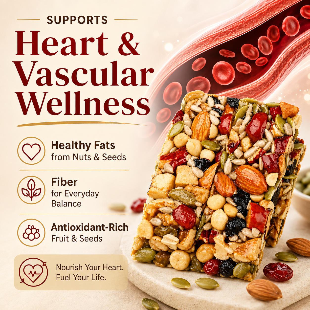 100% All-Natural Eight Treasures Nut Cake – Supports Heart & Vascular Wellness-BFH