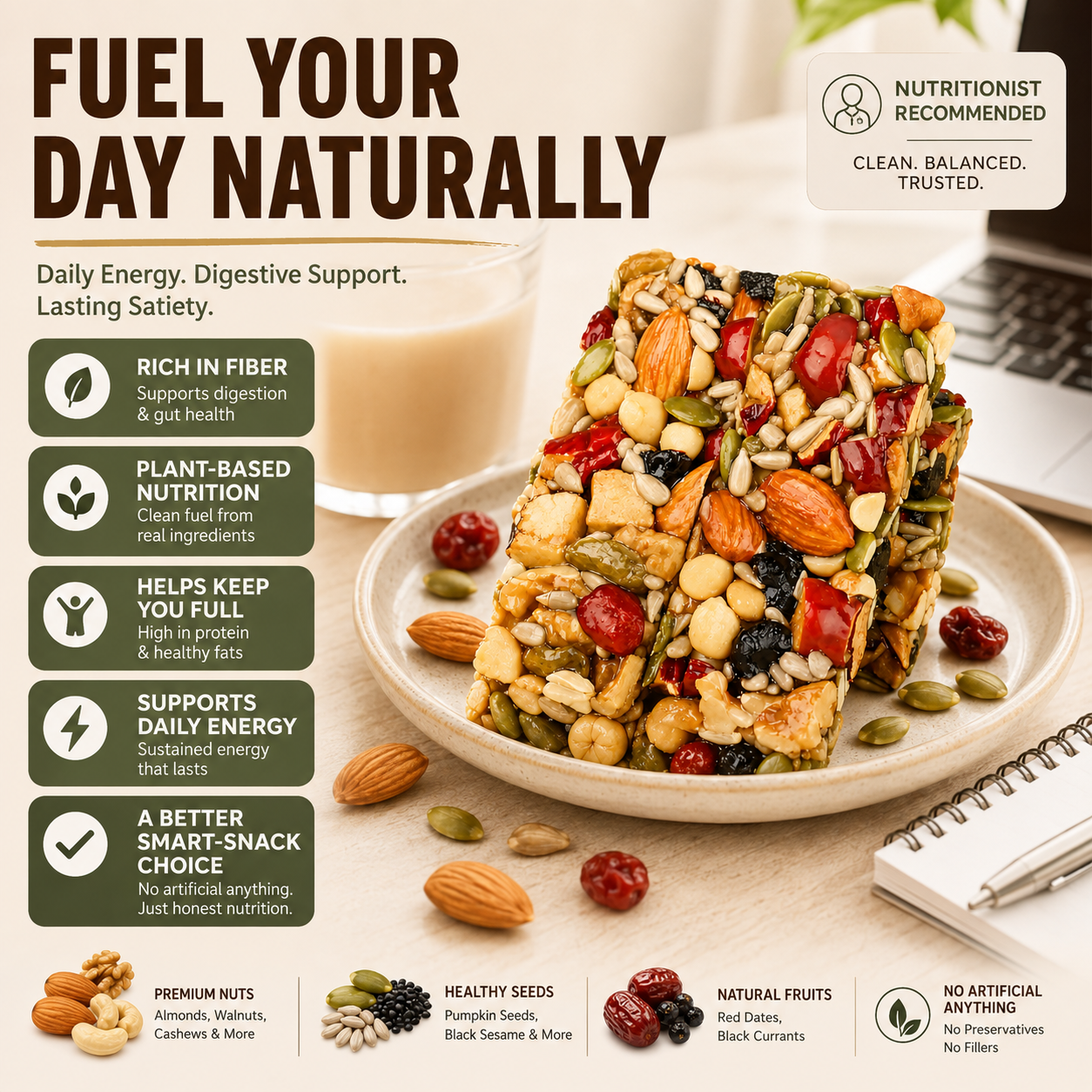 100% All-Natural Eight Treasures Nut Cake – Supports Heart & Vascular Wellness-BFH