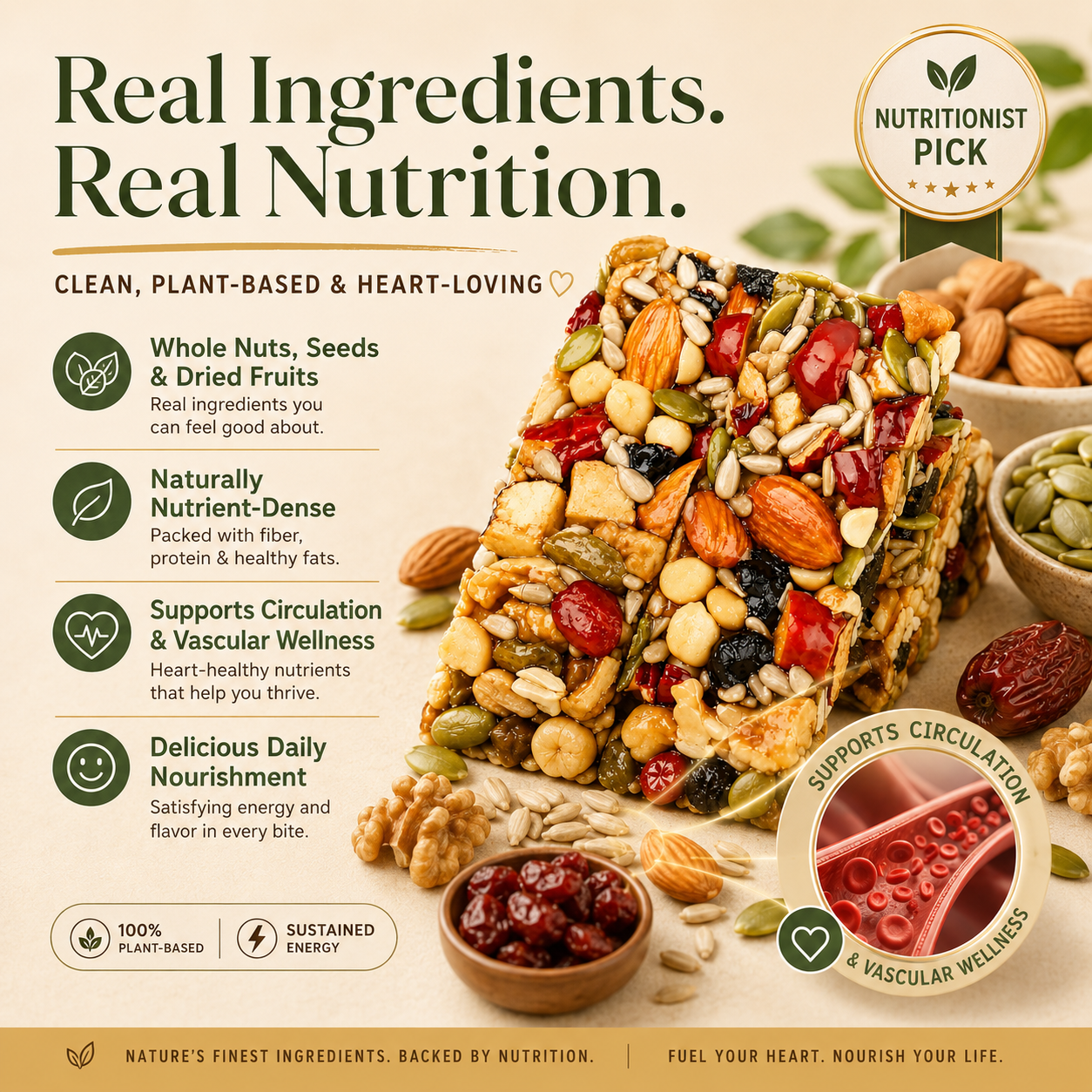 100% All-Natural Eight Treasures Nut Cake – Supports Heart & Vascular Wellness-BFH
