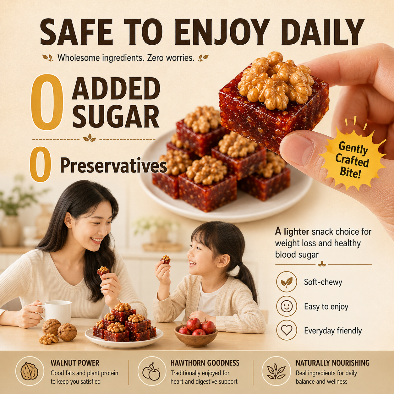 Natural Hawthorn Walnut Snack | A Smart Choice for Weight Management & Healthy Living-QZZ