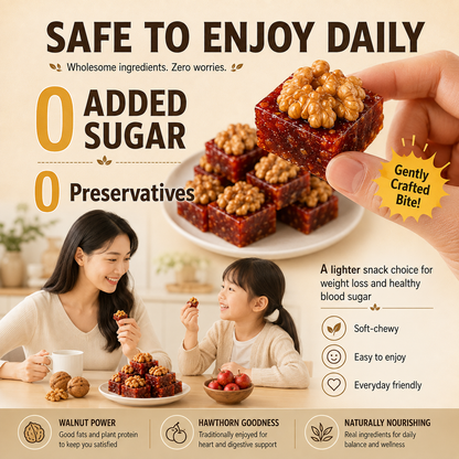 Natural Hawthorn Walnut Snack | A Smart Choice for Weight Management & Healthy Living-QZZ
