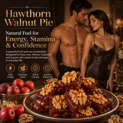 🔥 Natural Daily Fuel for Men’s Strength, Stamina & Vitality｜Hawthorn Walnut Pie -XLB 💪