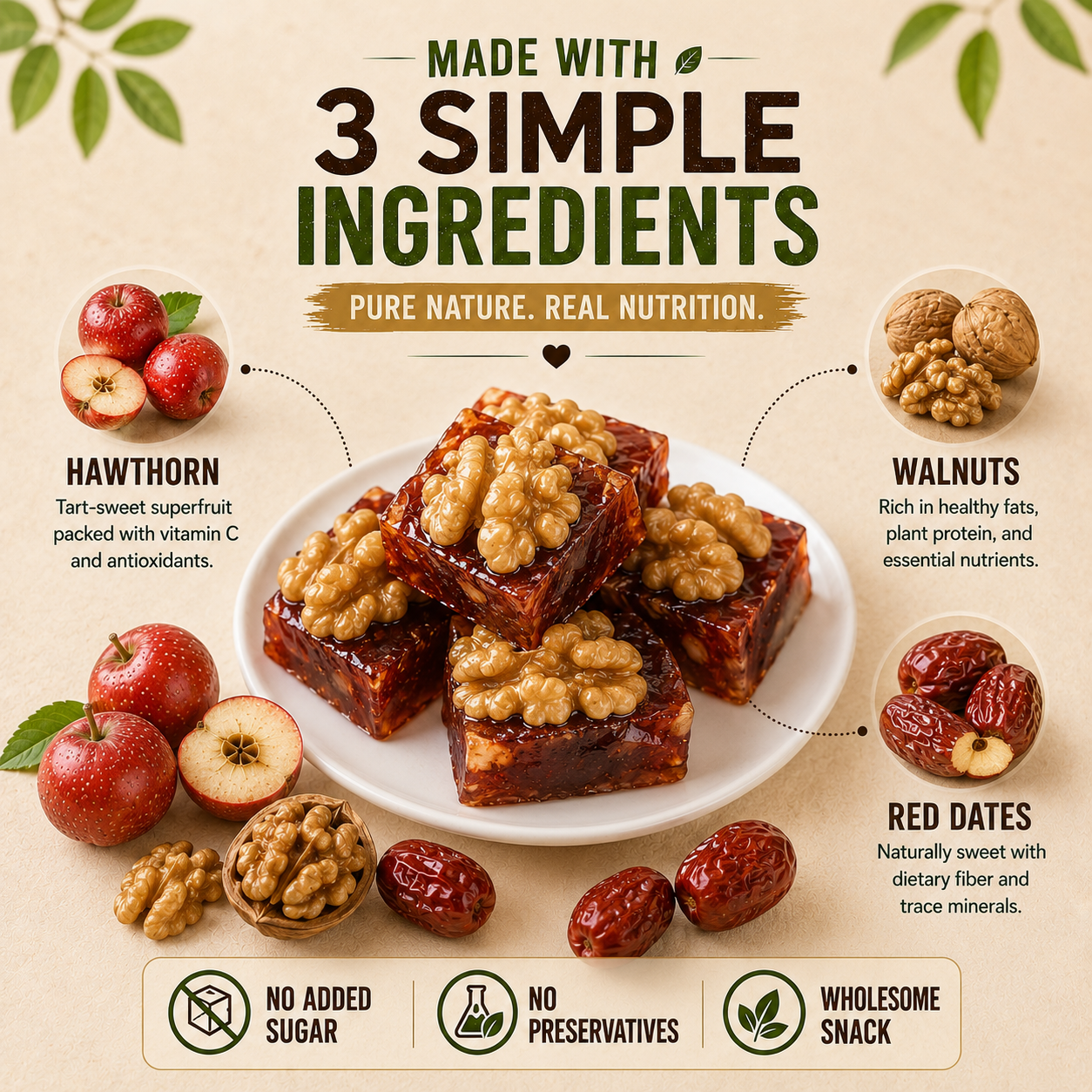 Natural Daily Fuel for Men’s Strength, Stamina & Vitality-Hawthorn Walnut Pie-WBJ